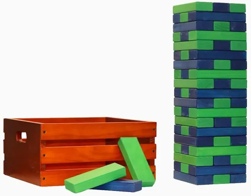 Miniatura 26 de Tailgating Pros Maderas gigantes de primera calidad con caja manchada: ¡elige los colores de tu equipo! Juego gigante para patio al aire libre