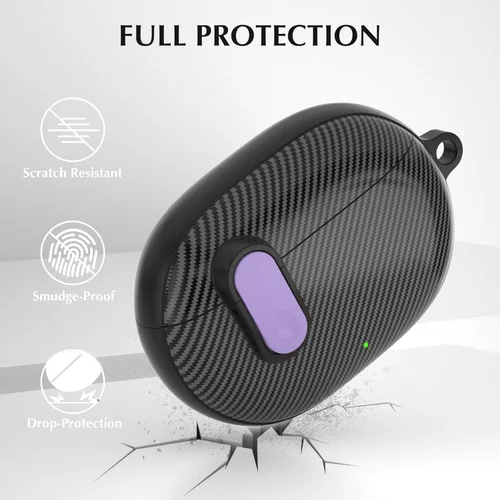 Miniatura 4 de Valkit Funda transparente compatible con Beats Studio Buds 2021/2023+ con kit de limpieza y cerradura, funda protectora de TPU suave a prueba