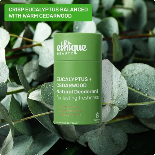 Miniatura 5 de Ethique Beauty - Desodorante en barra de eucalipto y madera de cedro para hombres y mujeres, sin aluminio, sin plástico, vegano, sin crueldad