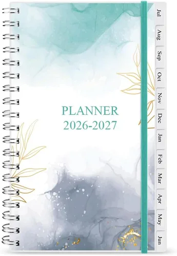 Miniatura 8 de Agenda/calendario de bolsillo 2024, organizador semanal y mensual A6 + diario p/realizar seguimiento de objetivos, fácil organización de tu vida Azul
