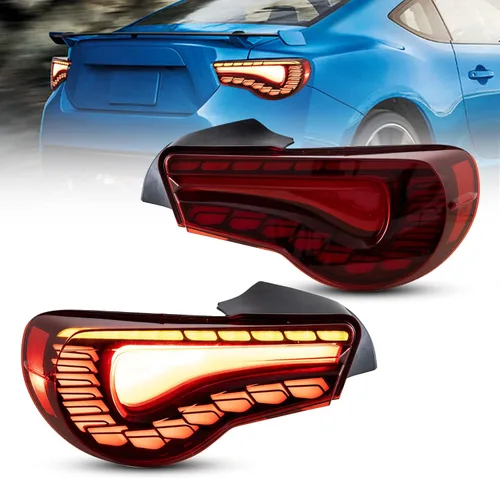 Miniatura 11 de VLAND Luces traseras LED compatibles con Scion Fr-s 2013-2016 Toyota86/Subuaru Brz 2013-2020 con secuencial ámbar, conjunto de lámpara trasera LED