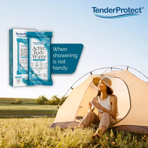 Miniatura 6 de TenderProtect Active Body Wipes, extra grande, sin enjuague, para adultos, 9 x 12 pulgadas, extra grande, aloe, sin enjuague, paño de baño