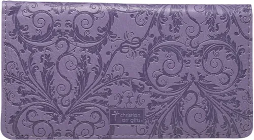 Miniatura 2 de Billetera y chequera de cuero sintético y mensaje cristiano, guarda duplicados de cheques y tarjetas de crédito, para mujeres y hombres, Salmo, Uno