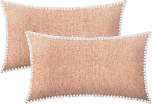 Miniatura 87 de BRAWARM Fundas de almohada 40x40 cm - Paquete de 2 fundas de almohada de chenilla negra, fundas de almohada de chenilla suave teñida sólida