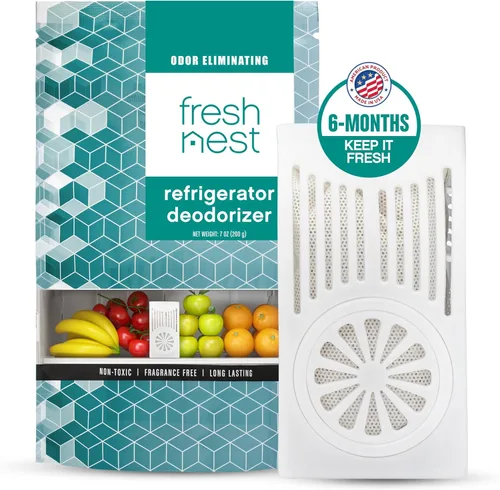 Desodorizador para refrigerador con zeolitas (paquete de 1) – Eliminador de olores para refrigerador y congelador – eclipsa las bolsas de