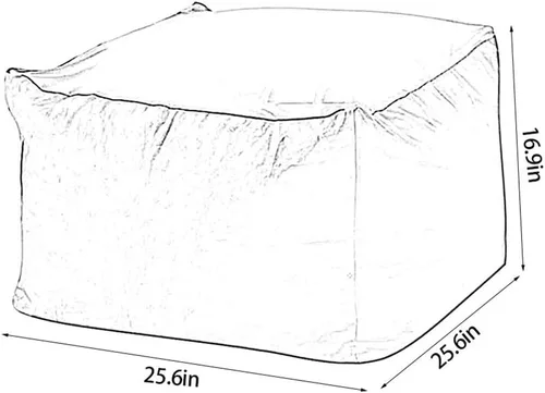 Miniatura 7 de Funda de sofá perezosa, puf de tela de lino, puf puff para sala de estar, tatami, sillas acolchadas para adultos y niños (relleno no incluido), S1