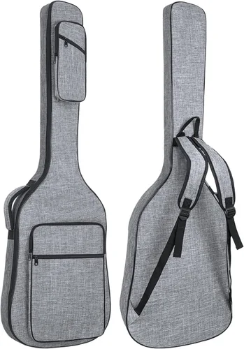 Miniatura 7 de Funda para guitarra acústica, 39, 40, 41 pulgadas, bolsa de guitarra acústica de 0.45 pulgadas de grosor, bolsa de concierto acolchada con correa