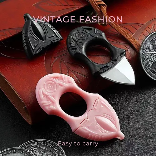 Miniatura 4 de Bethel Cuchillo de hoja fija ultra pequeño, hoja de acero inoxidable médico 316L de 0.8 pulgadas con mango ABS, mini cuchillo para corte