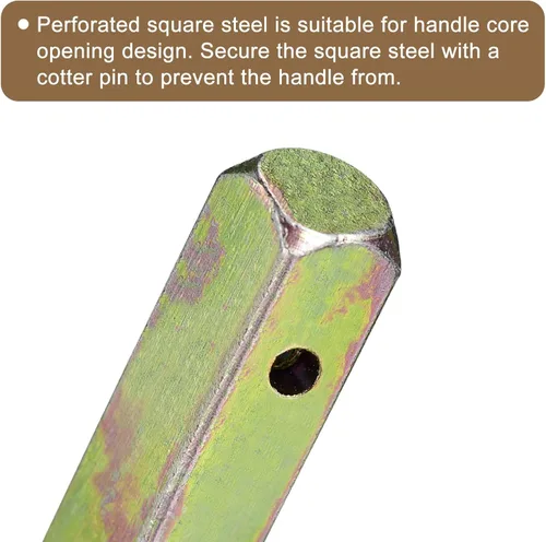 Miniatura 3 de uxcell Perilla de puerta, 5.118 in de largo, barra de husillo para manija de puerta de repuesto, husillo recto de puerta vintage, husillo cuadrado