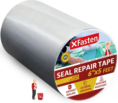 Miniatura 10 de XFasten Cinta impermeable para reparación y protección contra fugas, 6 pulgadas x 5 pies (negro, 6 pulgadas x 5 pies)