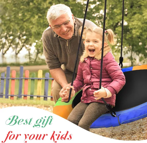 Miniatura 6 de PACEARTH - Platillo de 40 pulgadas, capacidad de peso de 660 lbs, 2 correas para colgar ajustables, cuerdas multihebra coloridas, seguro y duradero