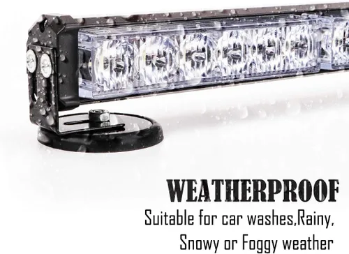 Miniatura 4 de Barra de luces de emergencia inalámbrica ámbar de 24 pulgadas para asesor de tráfico, con batería, luz estroboscópica de advertencia, destello