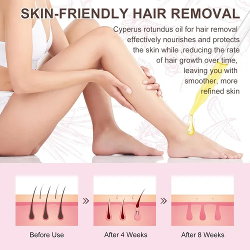 Miniatura 9 de Cyperus Rotundus Oil - Crema depilatoria sin dolor para mujeres, reduce el crecimiento del vello corporal, crema de depilación íntima/privada
