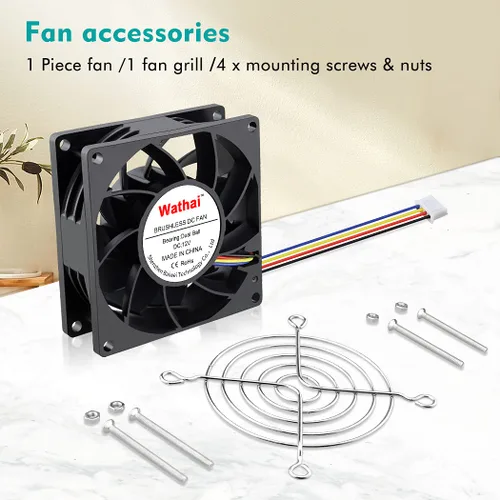 Miniatura 7 de Wathai Ventilador de PC de 3.150 in x 0.984 in PWM 12 V 4 pines ventilador de alta presión estática para caja de servidores CPU enfriador