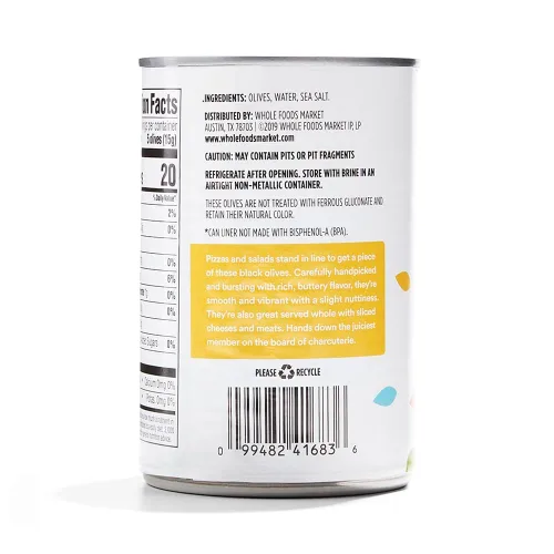 Miniatura 4 de 365 by Whole Foods Market, Aceitunas maduras medianas sin hueso, 6 onzas