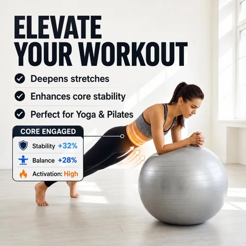 Miniatura 5 de Amber Fight Gear Pelota ISO de fitness para fuerza central, equilibrio y estabilidad, pelota de ejercicio antiestallido para yoga, pilates y terapia