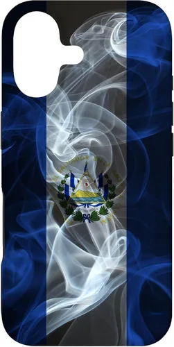 Miniatura 32 de Funda para iPhone 12/12 Pro Smoky El Salvador Bandera - Funda de Orgullo Salvadoreño Estilo Humo