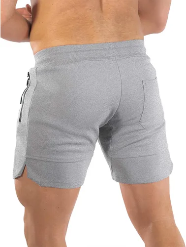 Miniatura 3 de PIDOGYM Pantalones cortos de entrenamiento de gimnasio de 5 pulgadas, pantalones cortos ajustados para culturismo, correr, entrenamiento
