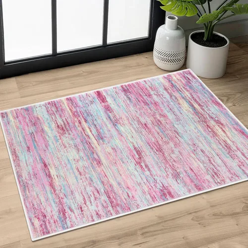 Miniatura 114 de SIILOOM 2 x 3 Alfombra moderna y abstracta para entrada, alfombra neutra azul marino gris multicolor súper suave de área pequeña, alfombras lavables