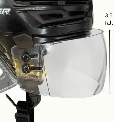 Miniatura 2 de Casco de Hockey TronX S30 de Corte Recto con Visera Transparente (Antiarañazos/Antiniebla) Certificado CE