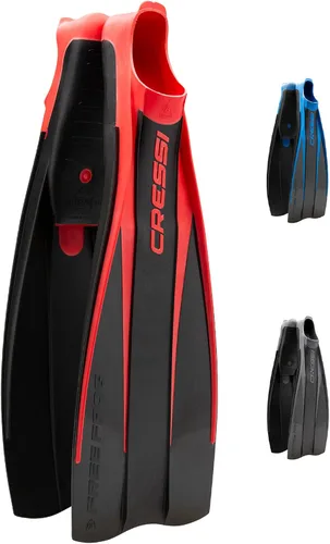 Cressi Aletas de buceo de bolsillo para pie completo de alta resistencia | Hi-Surface: Bolsillo para el pie debajo de la hoja | Free Frog: Made in