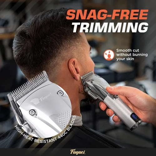 Miniatura 8 de Fagaci Cortadora de pelo profesional para hombres con corte preciso, Turbo Power profesional peluquero cortadora inalámbrica, potente motor