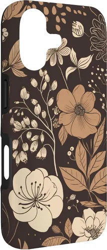 Miniatura 3 de Hazelnut Brown Wildflower Floral Flower Design Case for iPhone 17