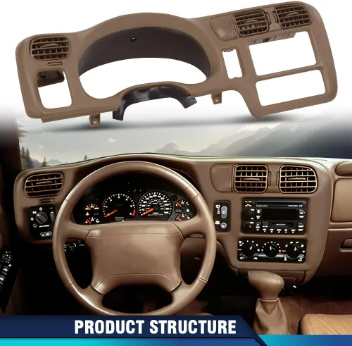 Miniatura 8 de PIT66 Bisel del Tablero de Instrumentos Cluster Bisel del Tablero Trim, Compatible con Chevy Blazer S10 GMC Jimmy Sonoma 1998 1999 2000 2001 2002
