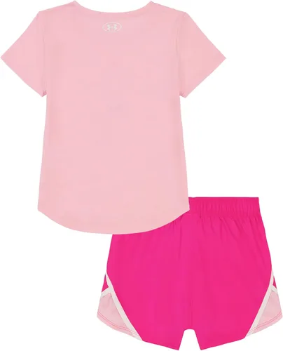 Miniatura 2 de Under Armour baby-girls Short Sleeve Shirt and Shorts Set, Durable Stretch and Lightweight