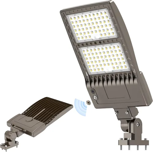 Miniatura 29 de KUKUPPO Luz LED de estacionamiento de 200 W, luz de poste de estacionamiento de grado industrial con certificación DLC UL, luz LED caja de zapatos