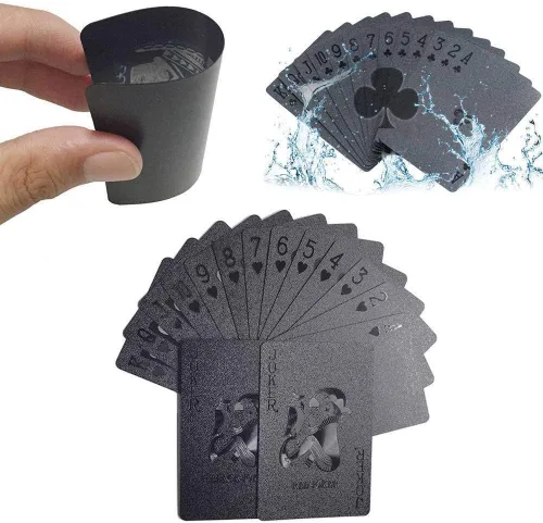 Miniatura 5 de Naipes de lujo 100% impermeables y flexibles, hechas de plástico, 52+2 póker