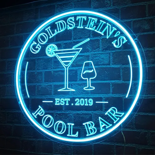 Miniatura 11 de Letrero de neón personalizado para bar de cócteles, regulable, con nombre personalizado, para cócteles de neón del año EST, letrero iluminado