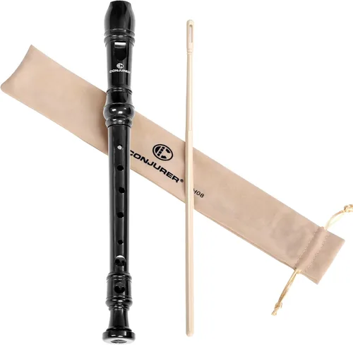 Miniatura 8 de CONJURER Grabadora soprano para niños y estudiantes, 10 unidades, flauta alemana de 8 agujeros, para principiantes, con varilla de limpieza y bolsa