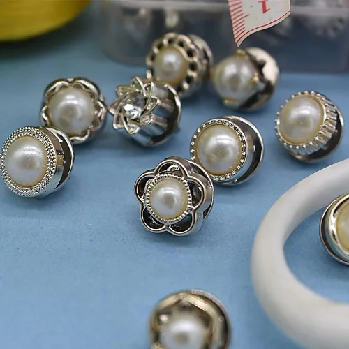 Miniatura 5 de Broche de camisa para mujer, 80 piezas, 10 estilos, botones para cubrir, botón de perla, broche de seguridad, botones para ropa, suministros