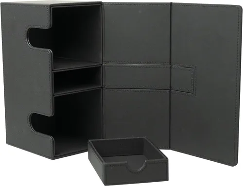 Miniatura 3 de TopDeck Más de 200 cartas dobles Pro - Compartimentos dobles premium para máxima protección y almacenamiento de tarjetas - Soporte para caja