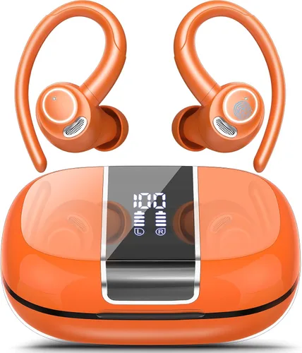Miniatura 3 de Auriculares inalámbricos Bluetooth 5.3 deportivos, auriculares 48H con micrófono ENC, auriculares estéreo Bluetooth de graves profundos con ganchos