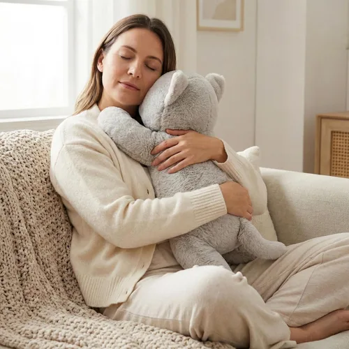 Miniatura 3 de WEIGEDU Animal de Peluche de Gato con Peso con Ojos Bordados y Paquete de Peso Extraíble - 20 Pulgadas, 2.3 Libras para Niños y Adultos
