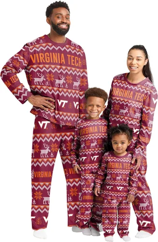 Miniatura 17 de FOCO - Conjunto de pijama familiar a juego con estampado llamativo del equipo de la NCAA, para unisex-adulto