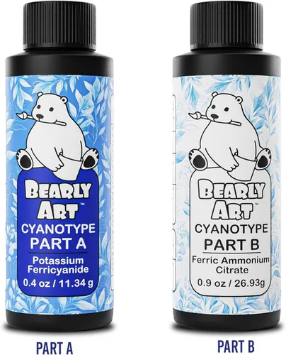 Miniatura 2 de Bearly Art Cyanotype Kit - Sun - Juego de impresión solar para impresión fotográfica en papel y tela - Sensibilizador de 2 partes - Archivo - Crea