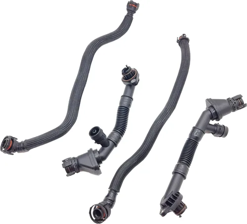 4 piezas de tubo de ventilación de cárter izquierdo y derecho para BMW 550i 650i 750i 750Li Alpina B7 X5 X6 xDrive35i N63 4.4L 11157575640