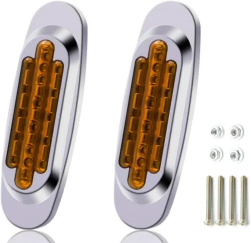 Miniatura 9 de 2 luces LED de marcador de remolque, luz de espacio para montaje en superficie, 5.9 pulgadas, impermeable, sellada, indicadores de marcador lateral