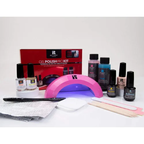 Red Carpet - Esmalte de gel para manicura, sistema completo de uñas de gel, de larga duración, resistente al astillado, para uñas saludables y