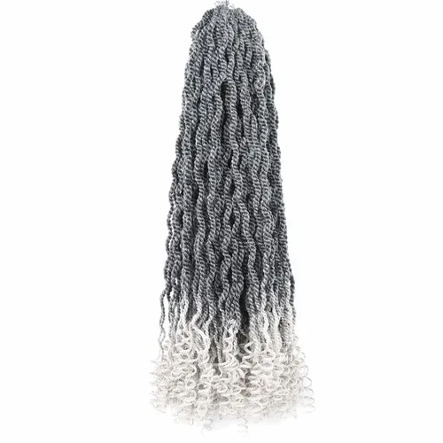 Miniatura 13 de Cabello rubio de ganchillo para mujeres negras, trenzas senegalesas onduladas de ganchillo de 12 pulgadas, trenzas kinky de ganchillo cortas 27613