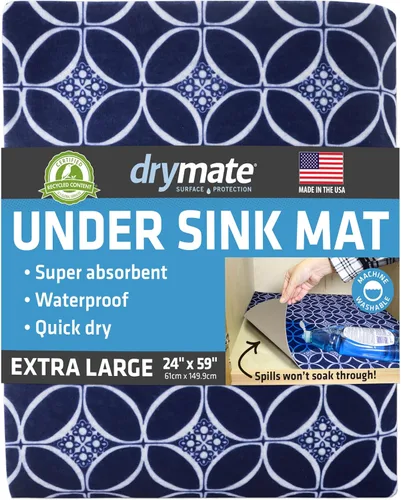 Miniatura 16 de Tapete Premium Drymate para Debajo del Fregadero, Tapetes Impermeables de Protección para Gabinetes de Cocina y Baño, Forros Absorbentes