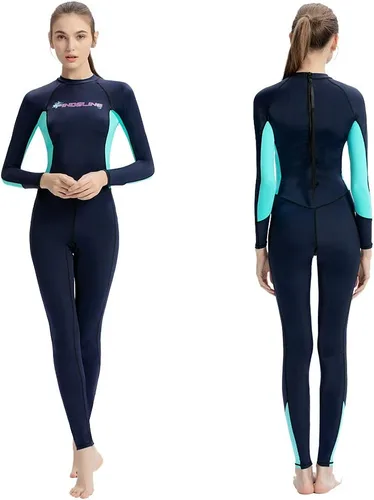 Miniatura 6 de Traje de baño de cuerpo completo para buceo, traje de buceo para mujeres, hombres y adultos, traje de baño de manga larga de una pieza
