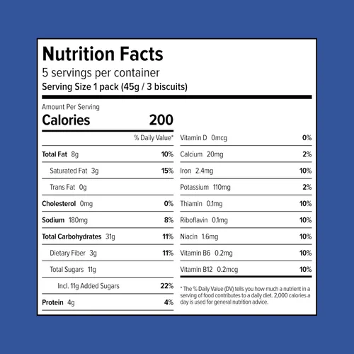 Miniatura 2 de Sweet Loren's Galletas veganas para el desayuno, arándano, 0.18 onzas de proteína, 0.39 onzas de granos integrales, a base de plantas, sin gluten