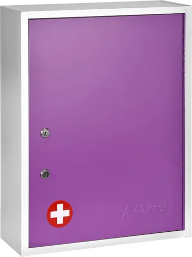 Miniatura 9 de AdirMed Botiquín de medicina con bloqueo, gabinete de primeros auxilios montado en la pared con cerradura, botiquín de pared con cerradura doble