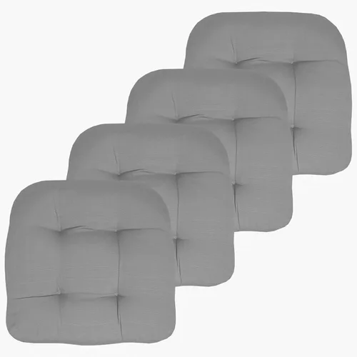 Miniatura 44 de Sweet Home Collection - Cojines para silla de patio al aire libre, cojines prémium con relleno grueso y cómodo de fibra, con tul, 19 x 19 pulgadas