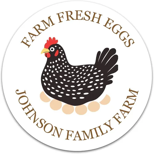 Miniatura 7 de Etiquetas adhesivas personalizables para cajas de huevos de pollo Tamaños de 2" Etiquetas de embalaje personalizadas para huevos frescos