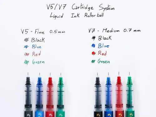 Miniatura 4 de Pilot V7 Hi-Tecpoint - Bolígrafo de punta redonda (3 unidades), tinta líquida, punta mediana de 0.028 in, color negro